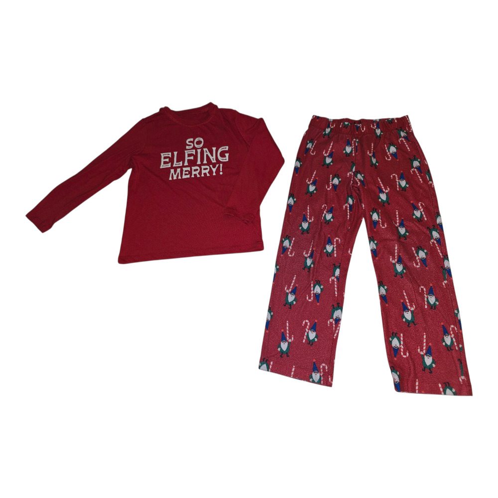Old Navy Kids "So Elfing Merry" 2pc Pajama Set S 6/7